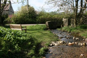 newbigginbench2d By the stream at Newbiggin